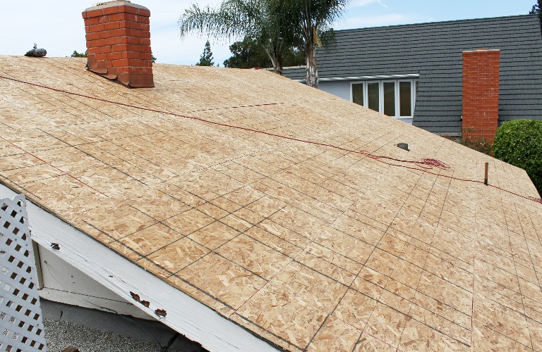 Home Roof Construction Site