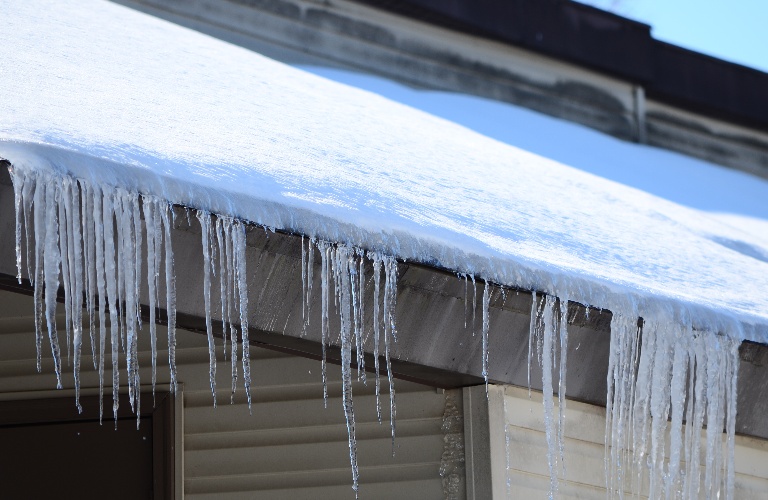 ice on the roof